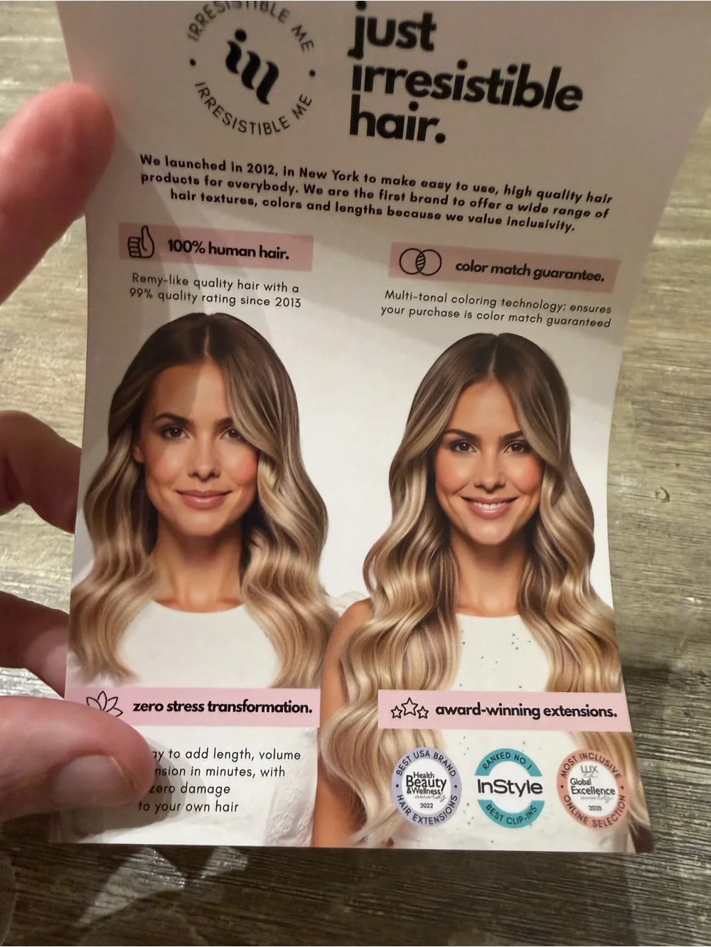 Irresistible Me 16” 140g Human Hair Clip-In Extensions Blonde 8-Piece